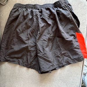 End New Balance running shorts blue orange (stripe down sides) Large